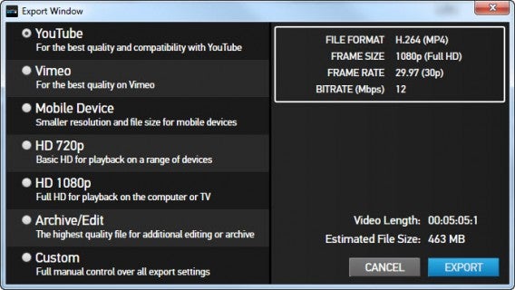 GoPro Studio export windows