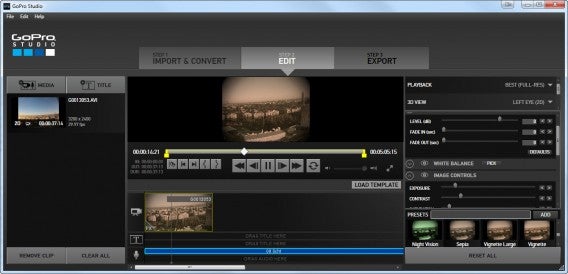 GoPro Studio edit time lapse