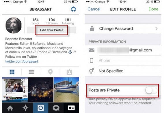Instagram public profile