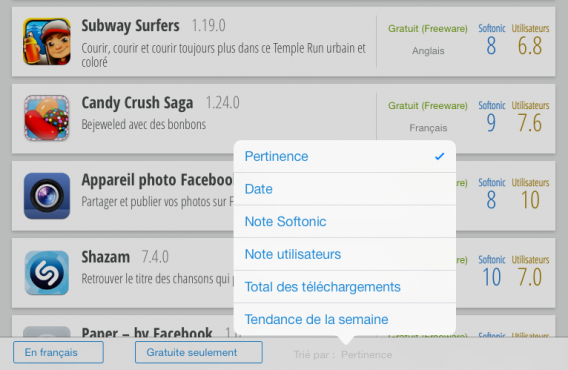 Softonic recherche