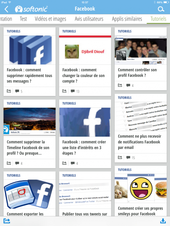 Softonic - Facebook tutoriels
