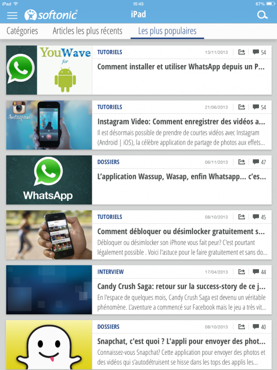Softonic - les meilleurs articles