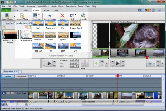 VideoPad Video Editor effects