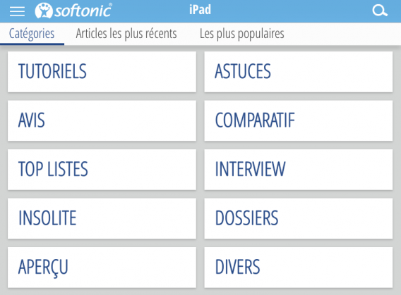 softonic application Catégories Articles