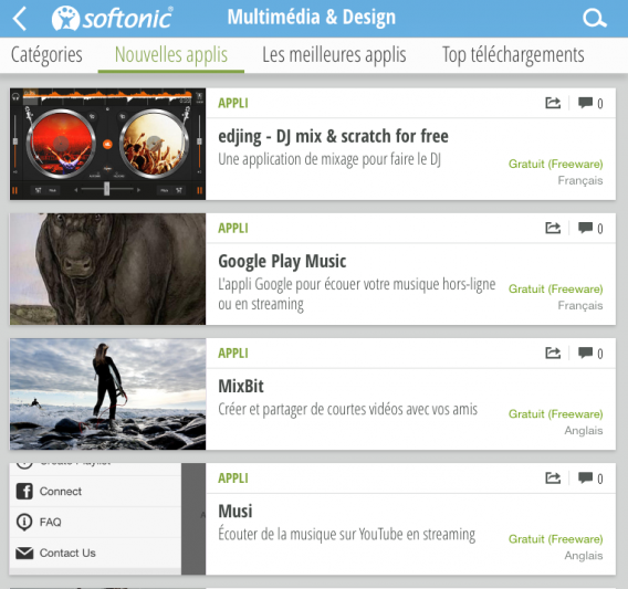 Softonic application musique