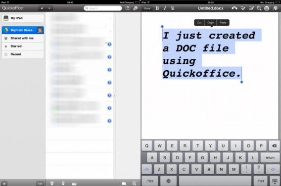 Captures d'écran de Quickoffice