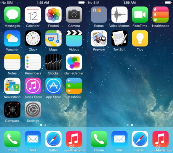 iOS 8: des premières images fuitent et montrent de nouvelles applis: Healthbook, Preview et TextEdit