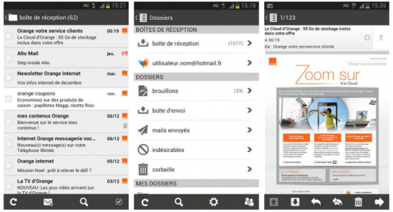 Interface Mail Orange