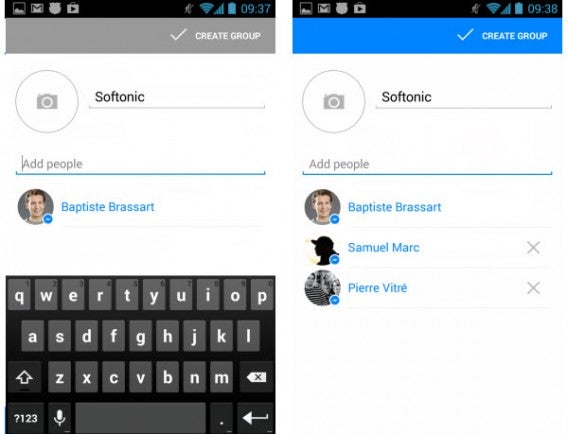 Conversation de groupe Facebook