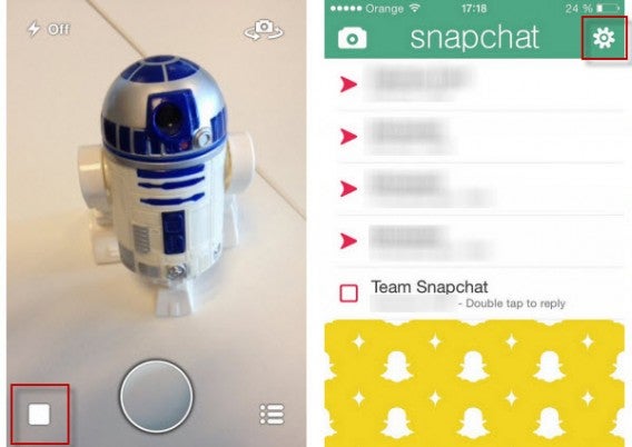 Accéder aux paramètres de l'application Snapchat