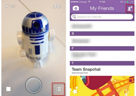 Snapchat ajouter un contact