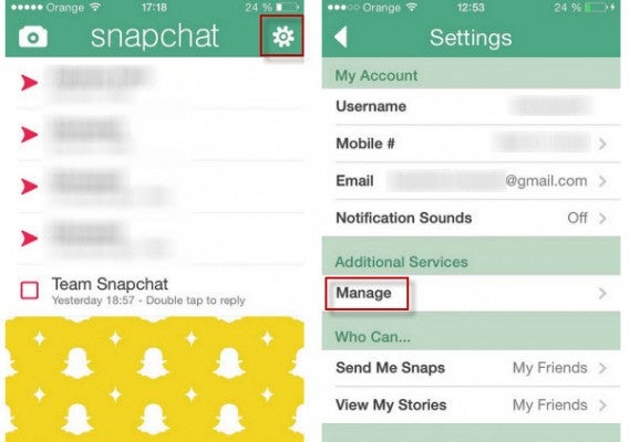 Informations confidentielles Snapchat