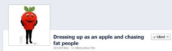 Dressing up as an apple and chasing fat people