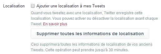 Twitter - localisation