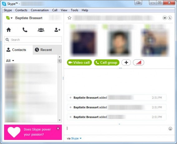 Skype Appeler un groupe de personnes