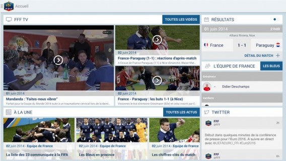 Interface équipe de france