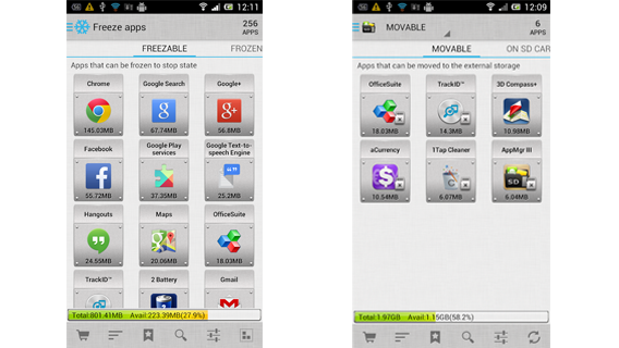 AppMgr III: transferez des applis vers la carte SD