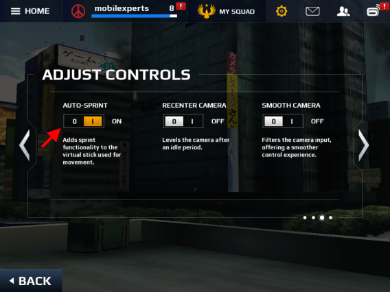 Modern Combat 5 Auto-Sprint