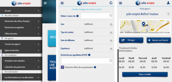 Application Pôle emploi
