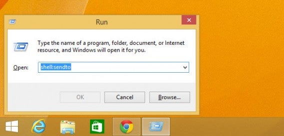 Commande shell sendto