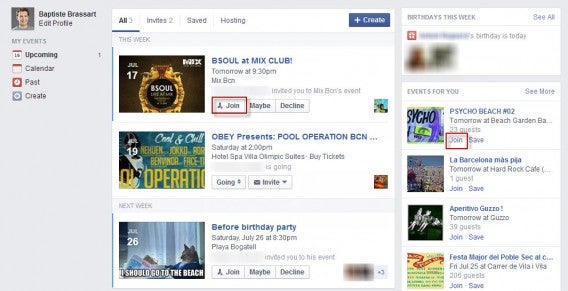 Join events Facebook