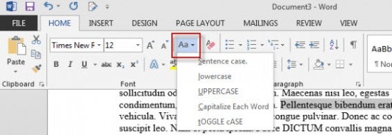 Modifier la casse Word Modifier la casse Word