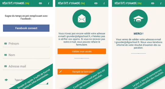 Résultats d'examens 2014