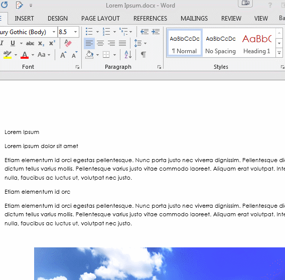 Add styles Word Add styles Word