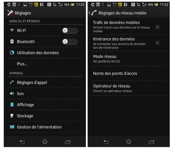 Combo Android Réglage 1