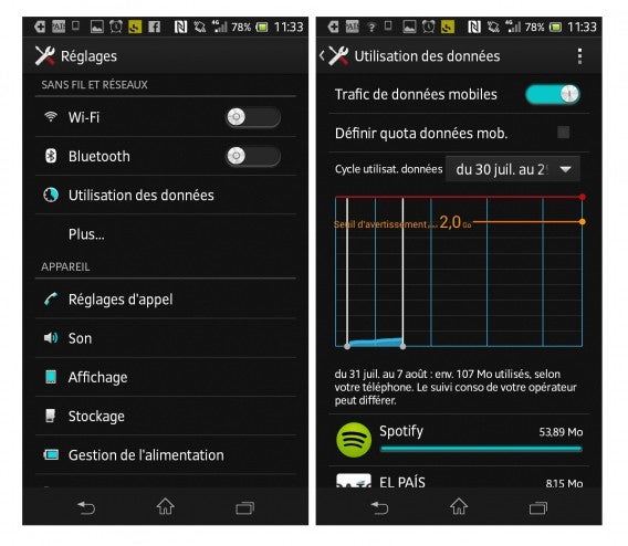 Combo Android Réglage 2