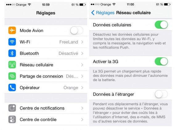Combo iPhone Réglage 1