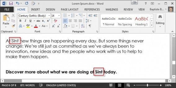 sint Replace Word sint Replace Word
