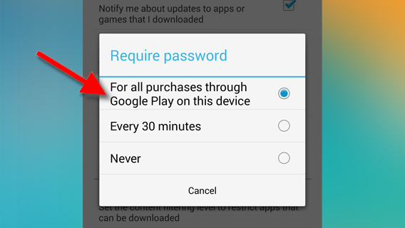 bloquer achats Android