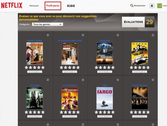 Le Profil perso Netflix