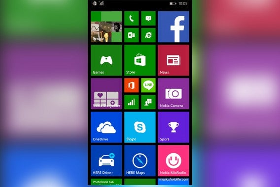Lumia 935 homescreen