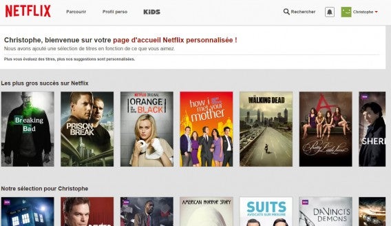 Page accueil personnalisée Netflix