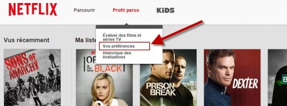 Préférences Netflix