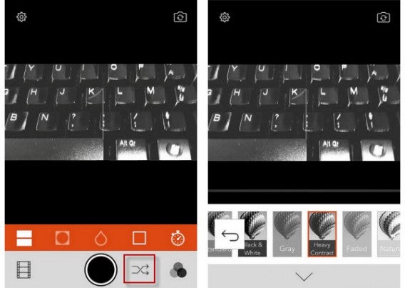 Retrica random filter