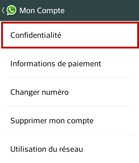 WhatsApp - confidentialité