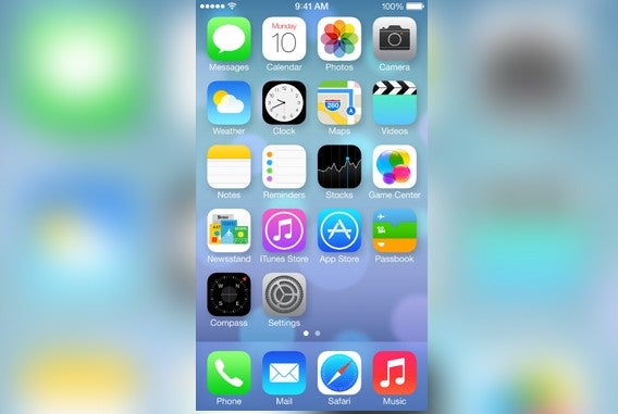 iPhone 5S homescreen