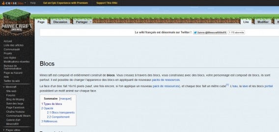 Wiki de Minecraft: une mine d'informations