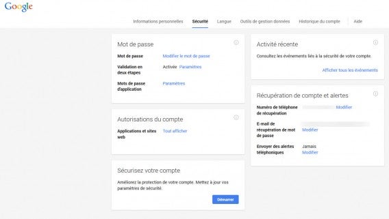 mot de passe d'appli - étape 1