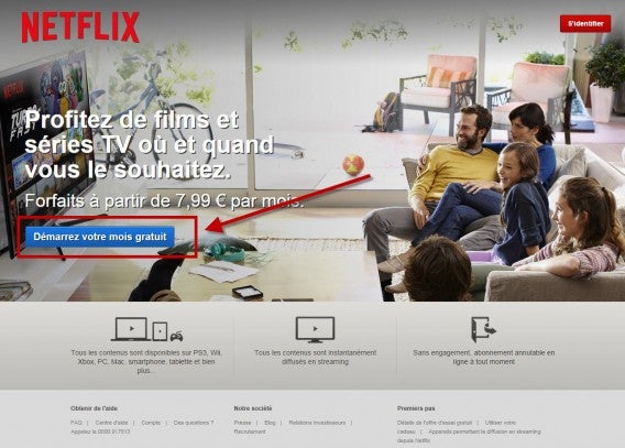 page accueil Netflix