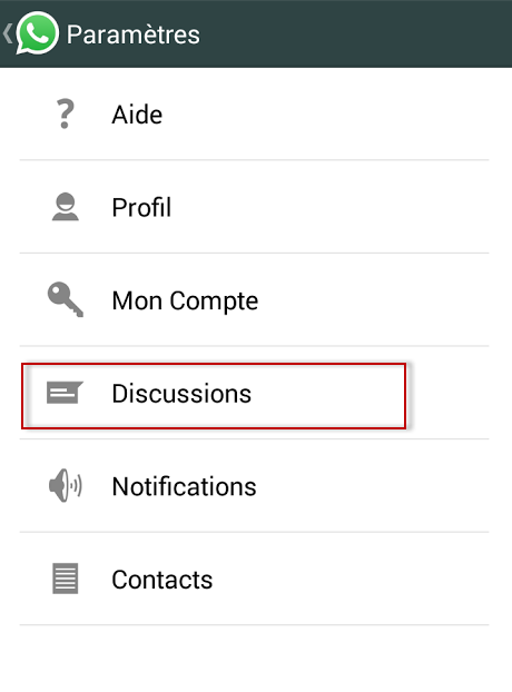 Désactiver sauvegarde automatique photos whatsapp 2