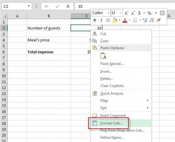 Format Cells Format Cells