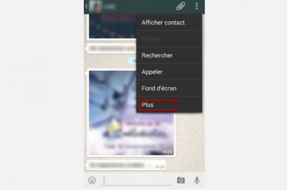 WhatsApp 6-Tapez sur l'option Plus