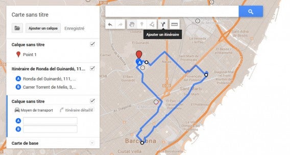 ajouter un itinéraire