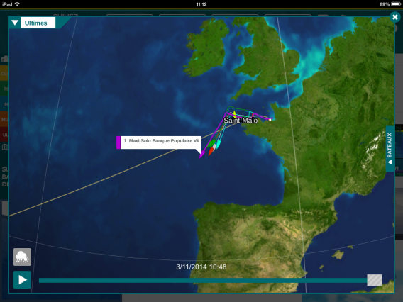 Route du Rhum 2014 carte interactive