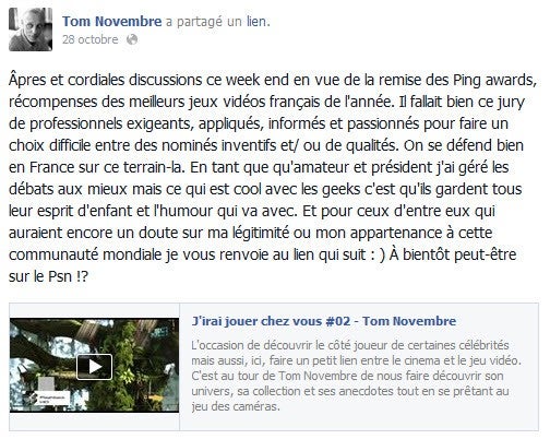 Tom Novembre Facebook