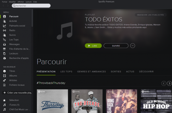 Spotify Accueil